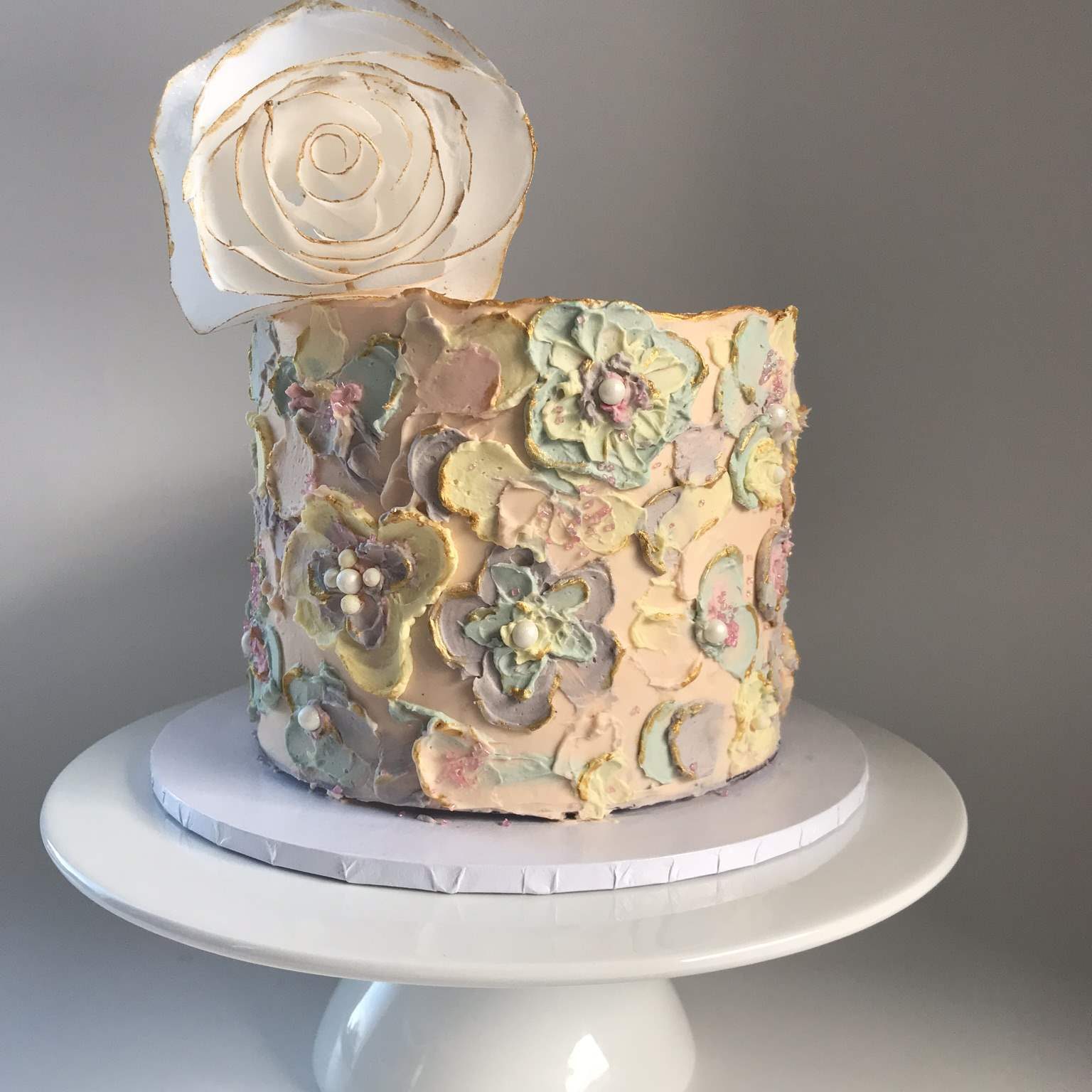 Naomi Wake - Me or the Cake buttercream floral (Price guide - standard height) (2)